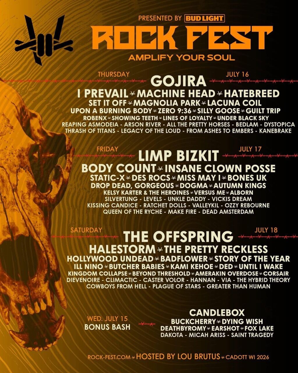 July 15 - Rock Fest - Cadott, WI