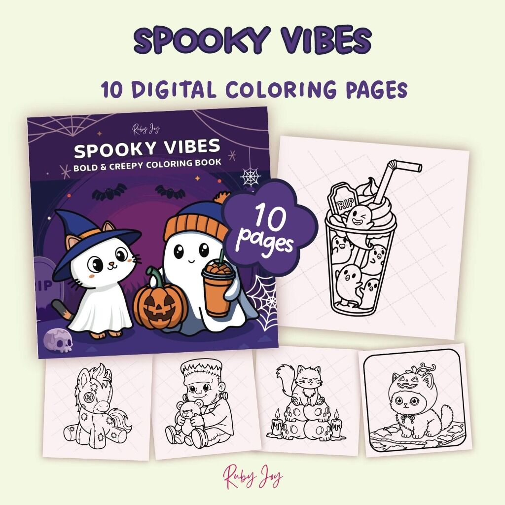 Spooky Vibes: Bold & Creepy Coloring Book