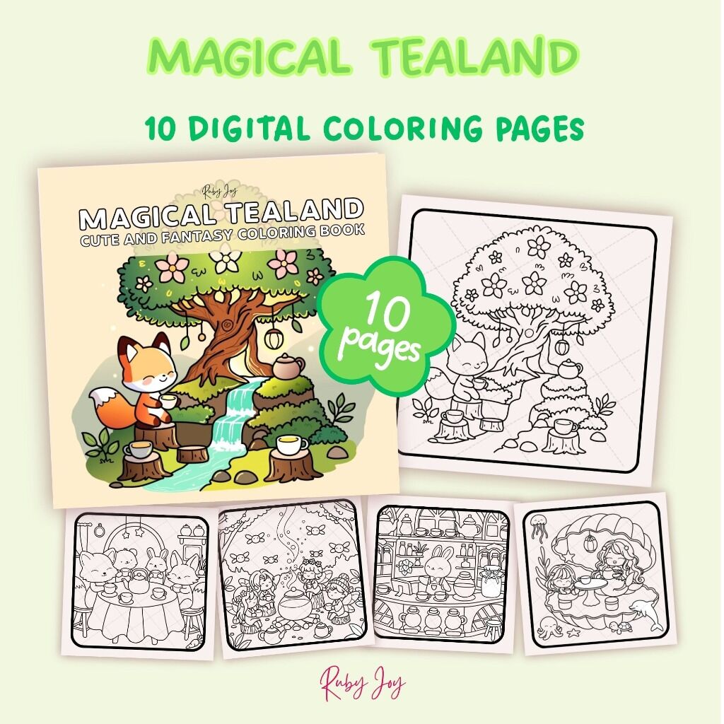 Magical TeaLand: Cute and Fantasy 10 Pages