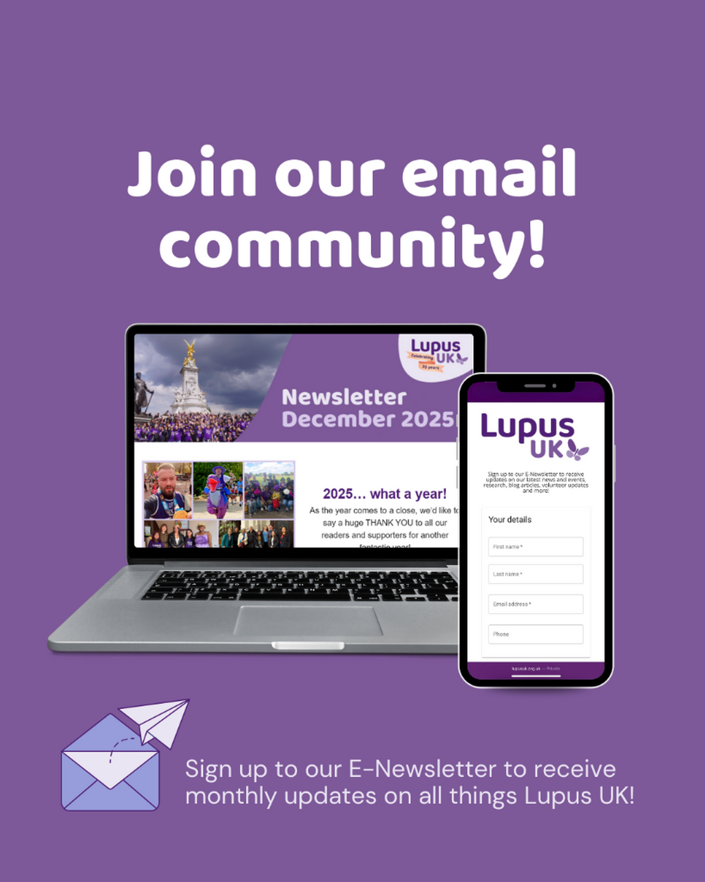 Sign up to receive our monthly E-Newsletter! 