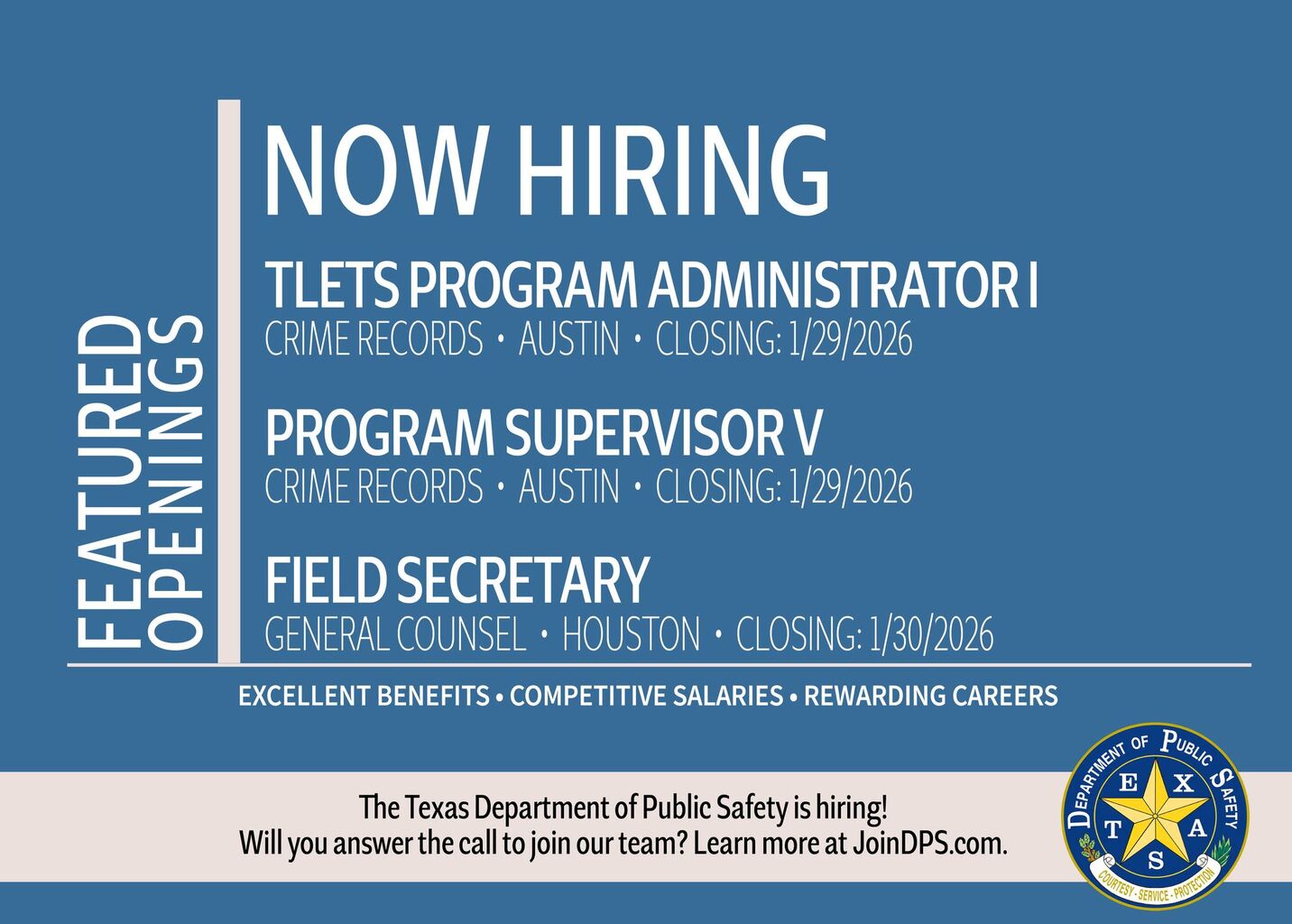 Texas Department of Public Safety Careers
