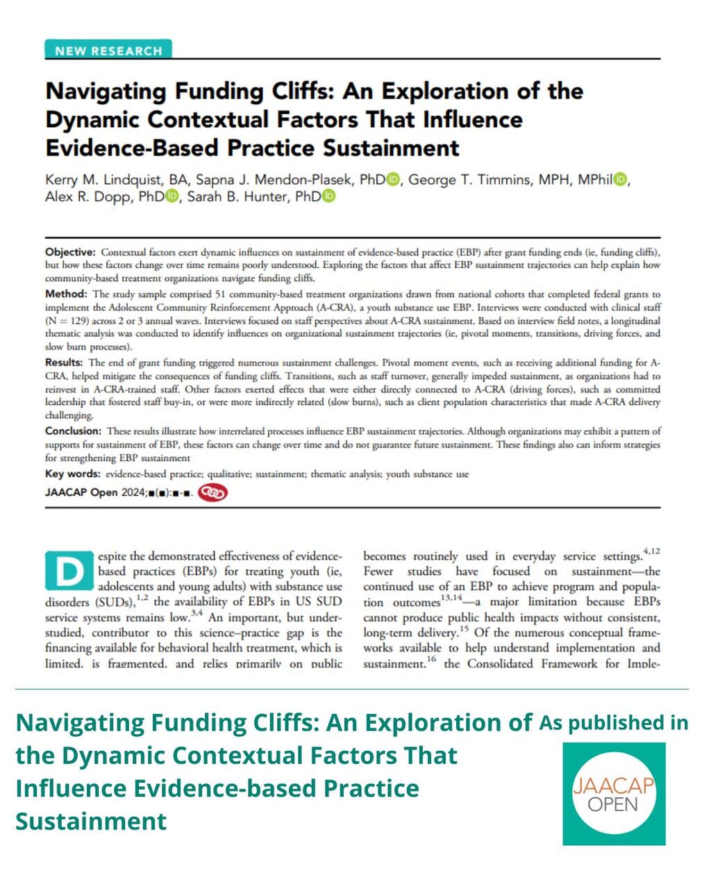 JO 0625 Navigating Funding Cliffs: An Exploration
