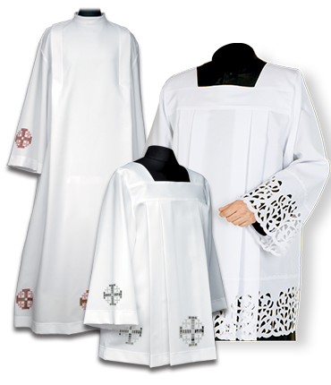 Alby i komże / Albs and Surplices / Albe e cotte