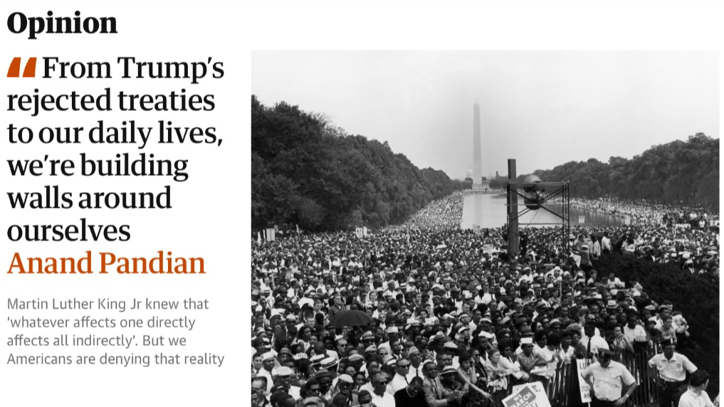 From Trump's rejected treaties to our daily lives, we're building walls around ourselves