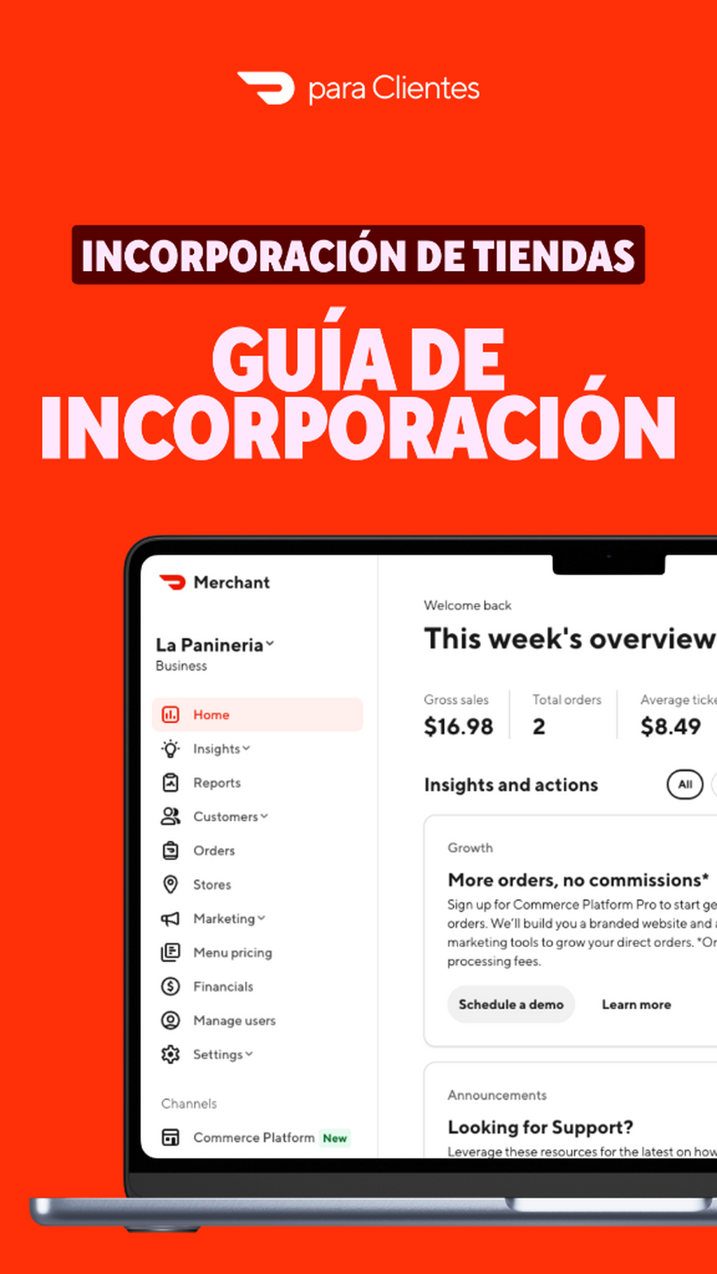  Bienvenido a DoorDash para tiendas | Gu&iacute;a de incorporaci&oacute;n