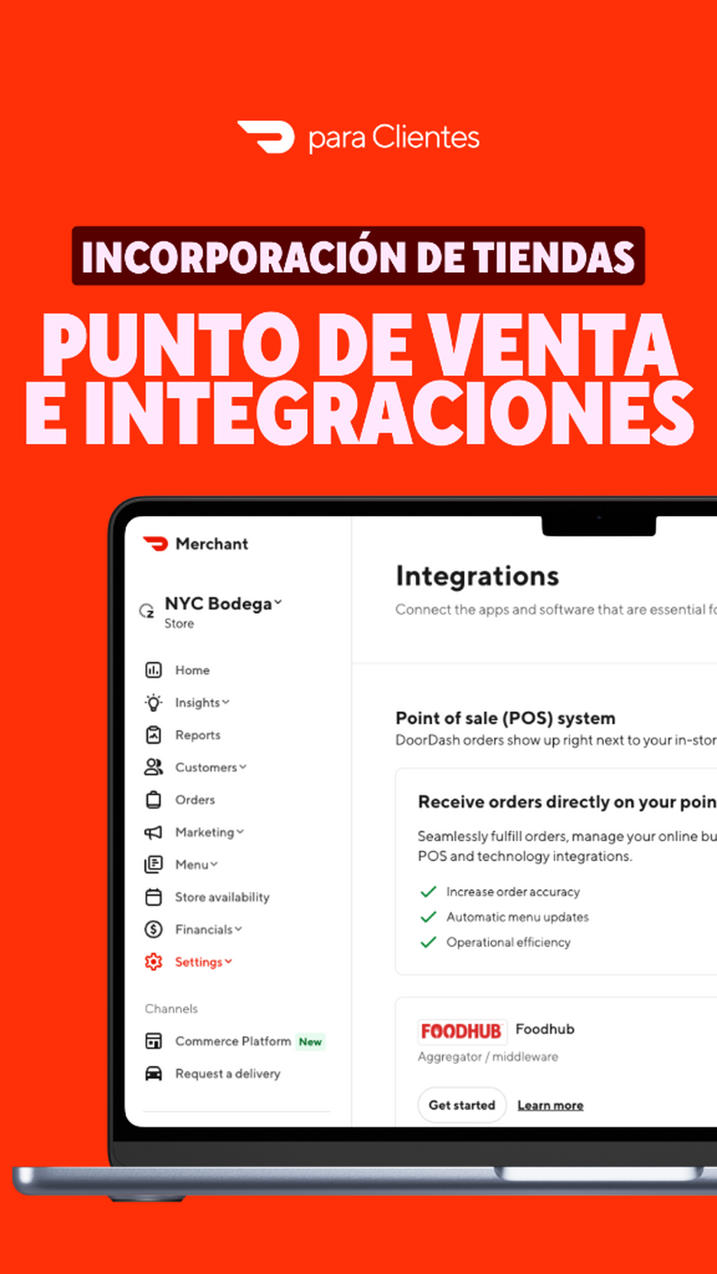  Bienvenido a DoorDash para tiendas | Punto de venta e Integraciones