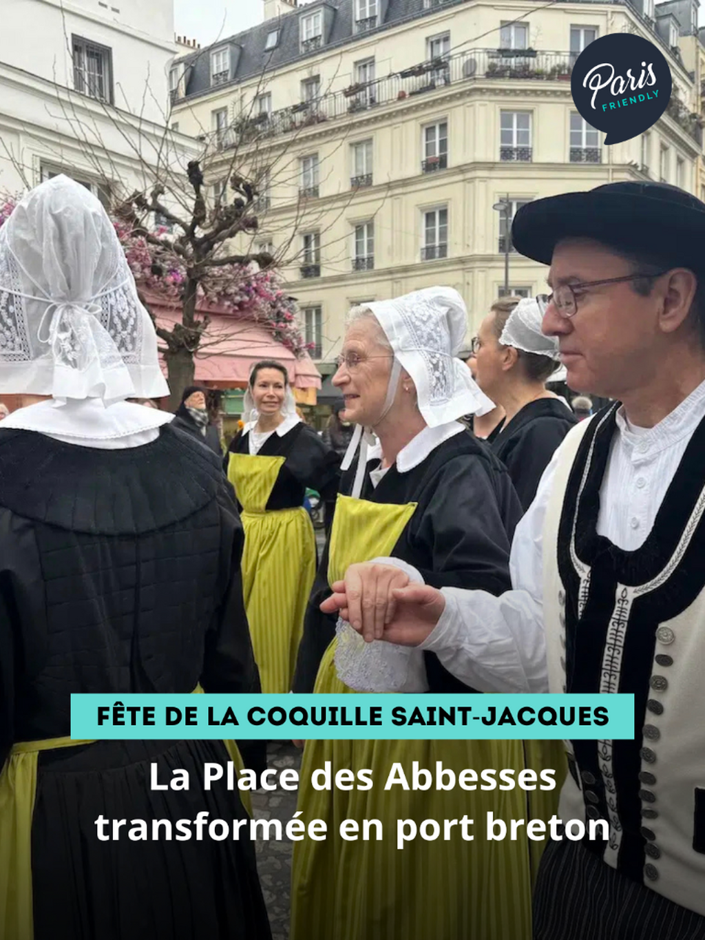La Place des Abbesses transform&eacute;e en port breton
