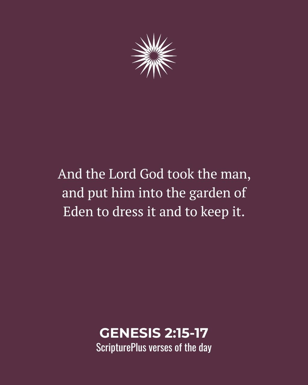 Genesis 2:15-17
