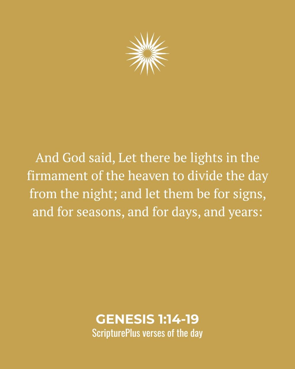 Genesis 1:14-19