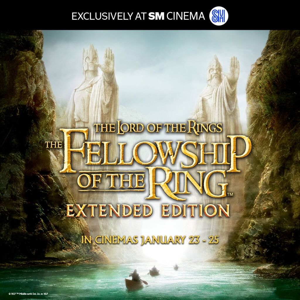 Return to Middle-earth: &ldquo;The Lord of the Rings: The  Fellowship of the Ring&rdquo; extended edition hits SM Cinemas for an exclusive one-weekend  engagement 