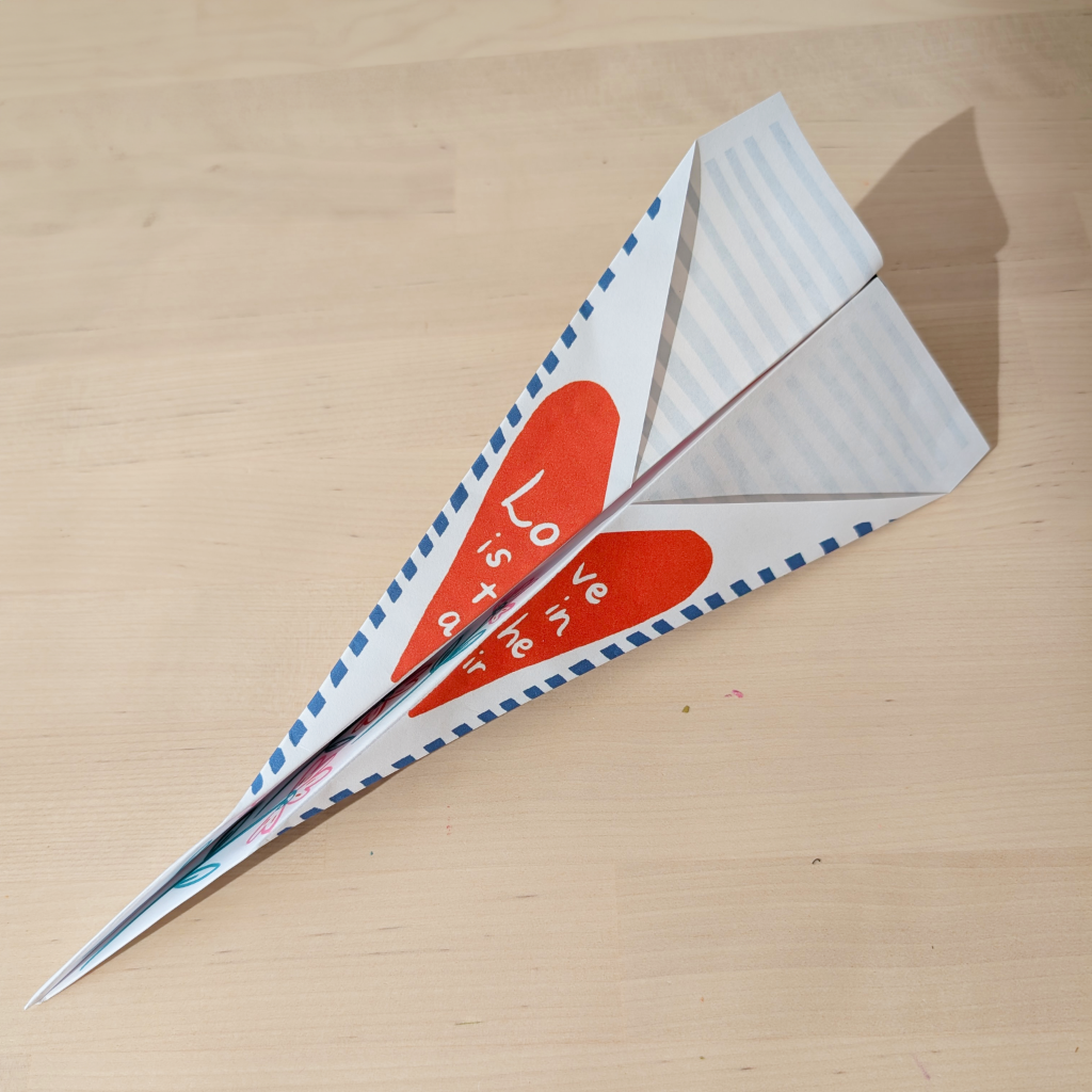 Love is in the Air Paper Airplane Printable | Etsy
