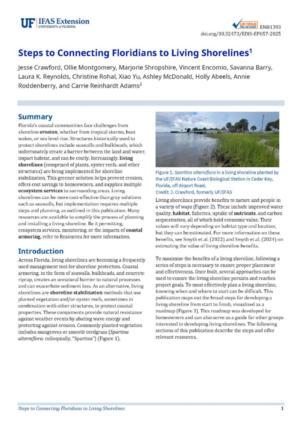 UF/IFAS guide: Connecting Floridians to living shorelines
