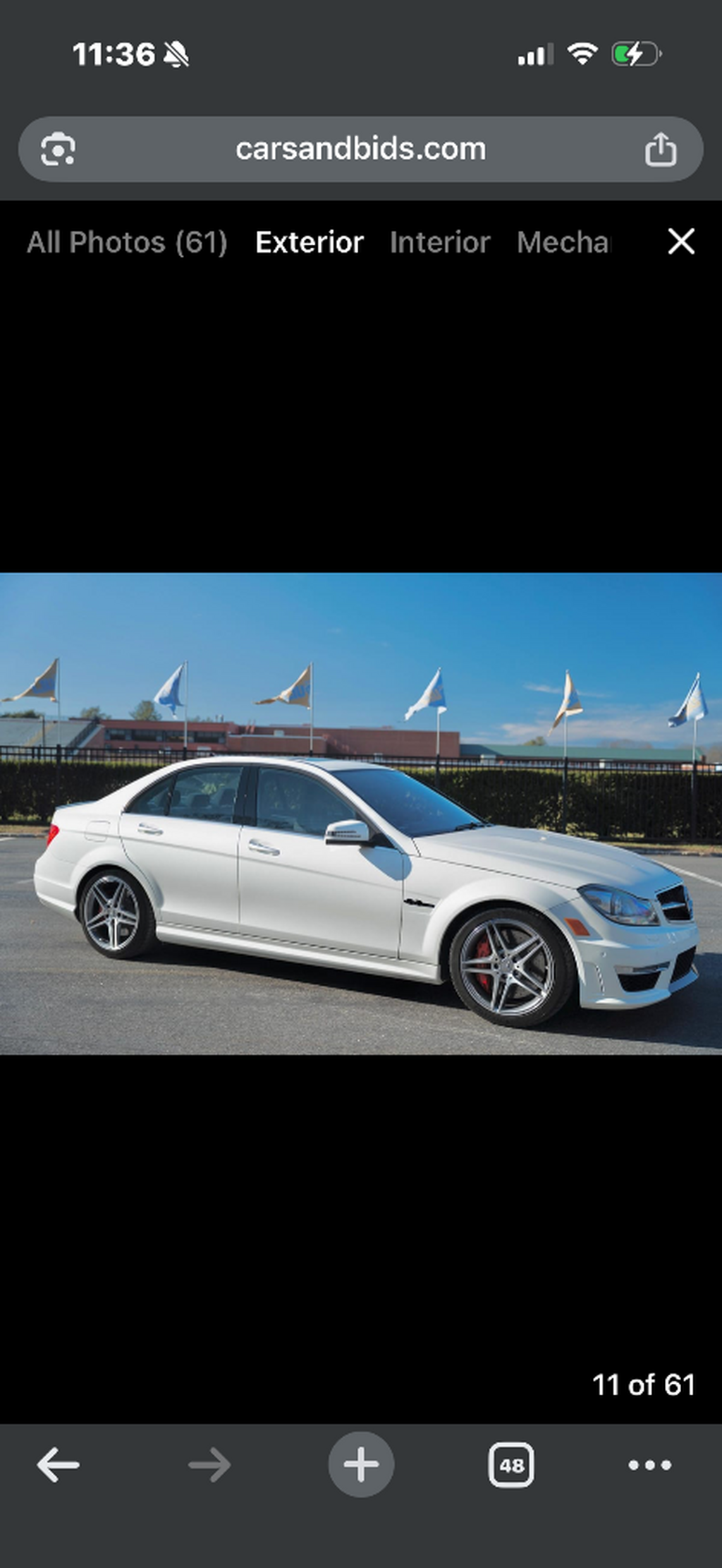 2013 Mercedes-Benz C63 AMG Sedan auction - Cars & Bids