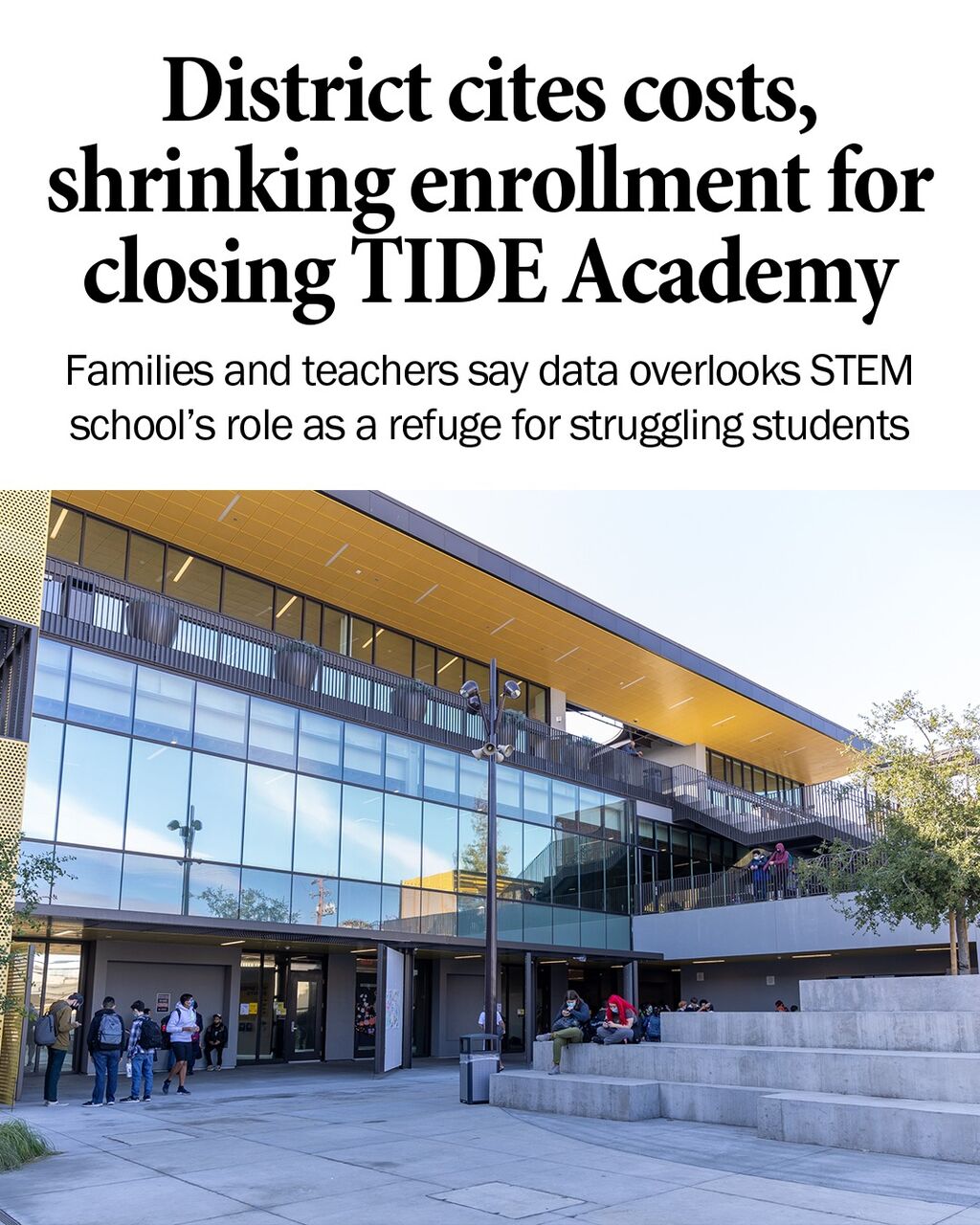 District cites costs, shrinking enrollment for closing TIDE Academy