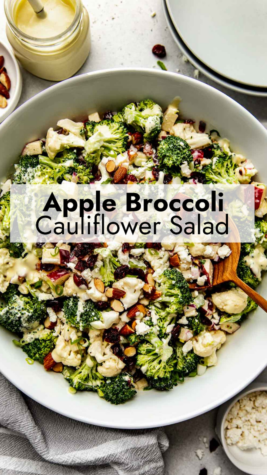 Apple Broccoli Cauliflower Salad