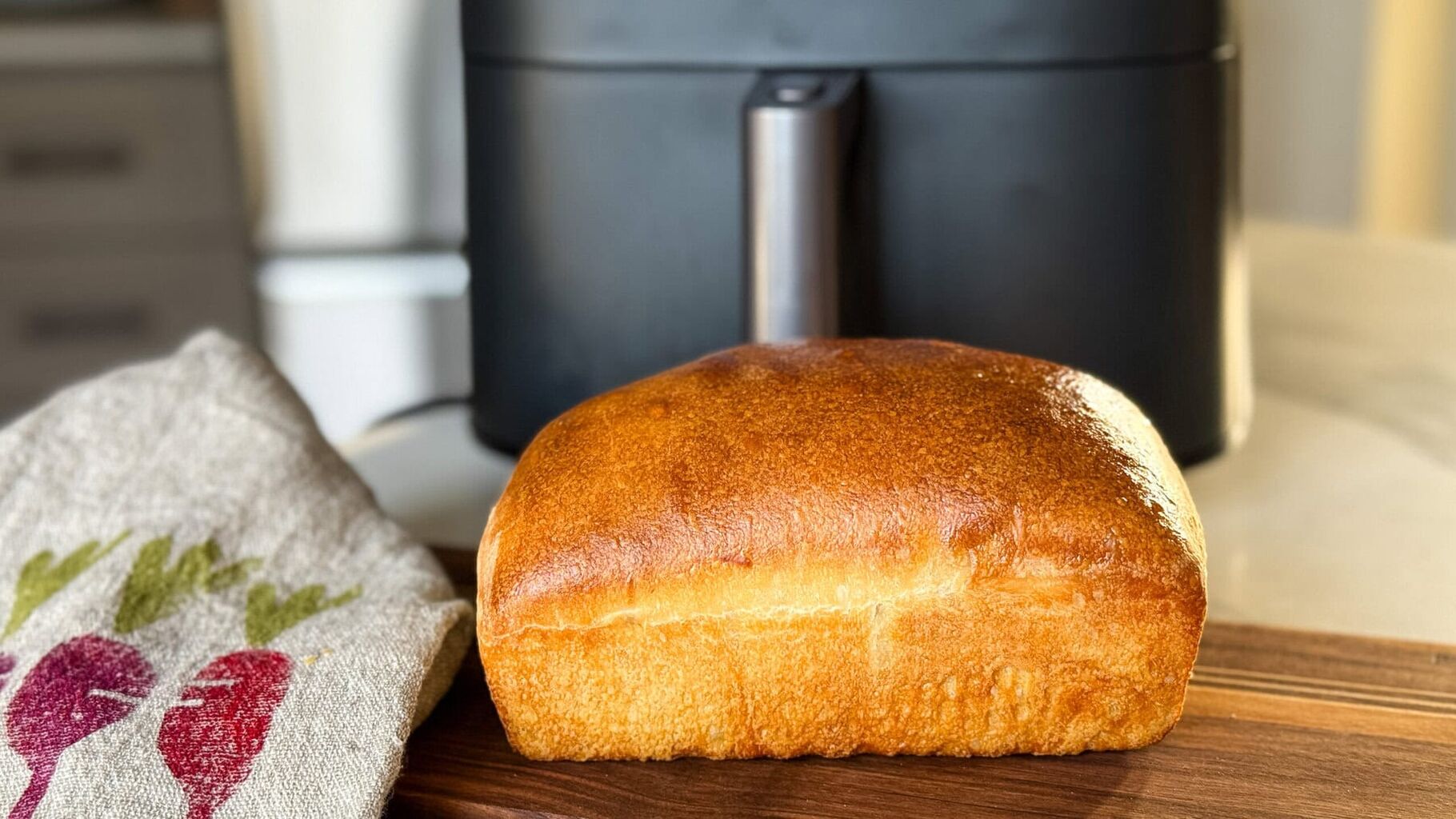 Pain au levain, au air fryer (wow!) 