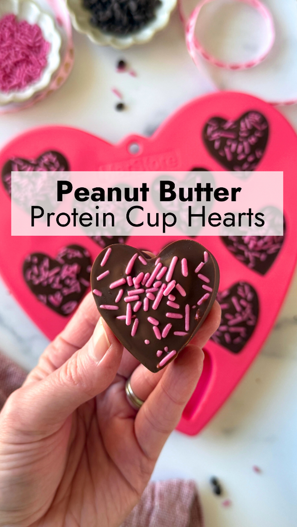 Peanut Butter Protein Cup Hearts