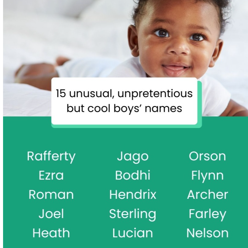 Unusual, unpretentious, but cool boys' names