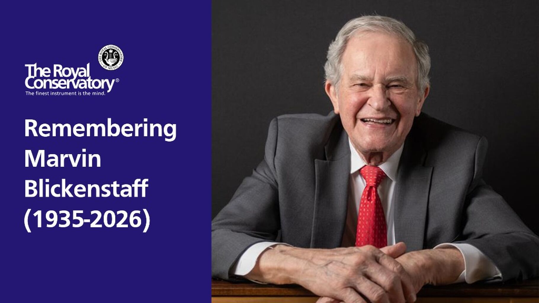 Remembering Marvin Blickenstaff (1935-2026): Teacher and RCM Honorary Fellow 