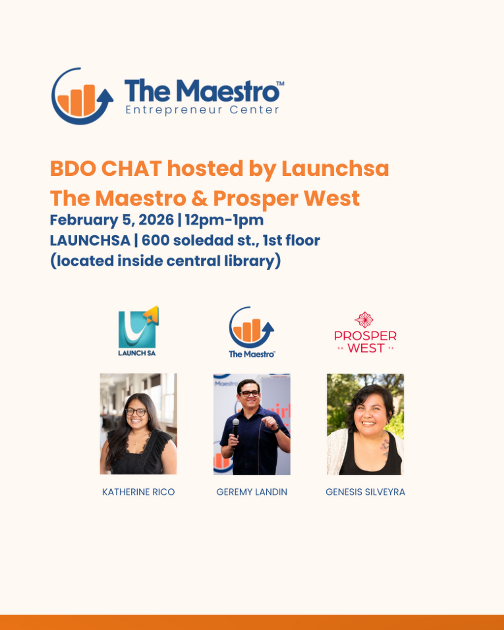 BDO CHAT hosted by LaunchSA The Maestro & Prosper West