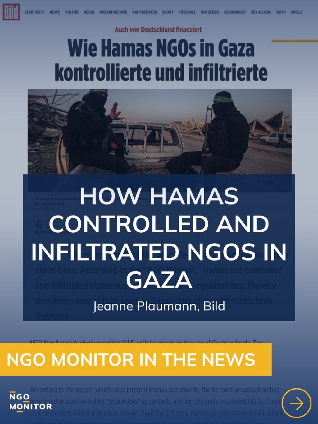 Wie Hamas NGOs in Gaza kontrollierte und infiltrierte