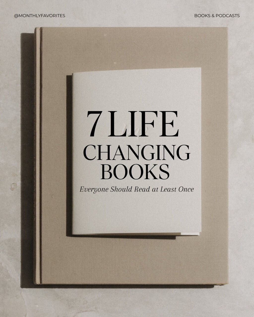 7 Life Changing Books to Read Once