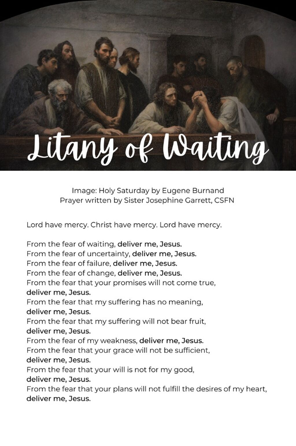 FREE Litany of Waiting Digital Download
