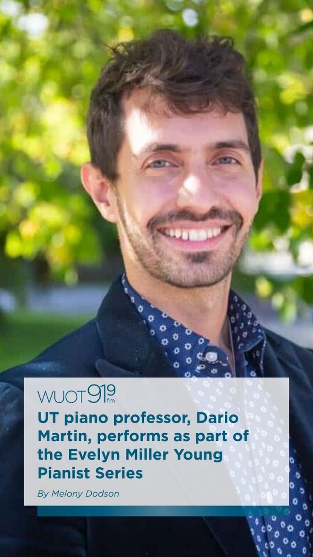 UT piano professor, Dario Martin, performs as part of the Evelyn Miller Young Pianist Series