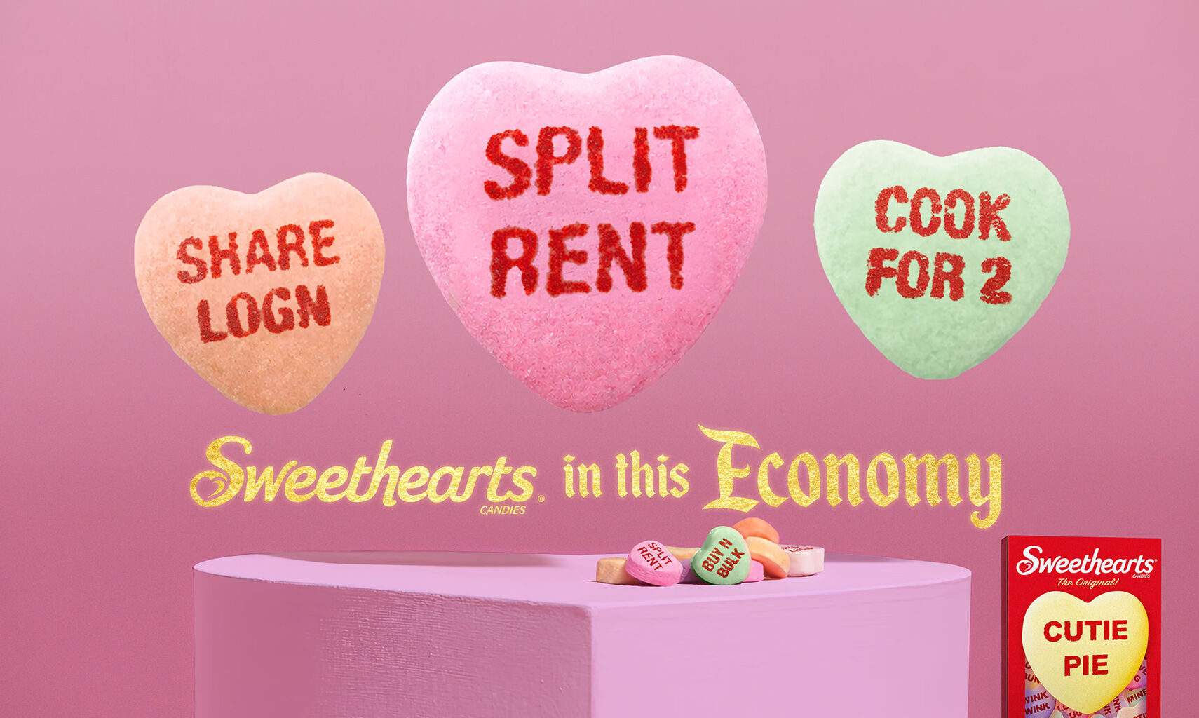 Sweethearts candies adds frugal heart messages for a tough economy