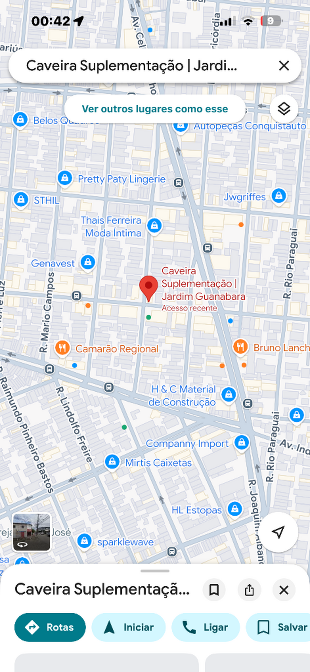 Como chegar na Caveira Suplementa&ccedil;&atilde;o JARDIM GUANABARA 