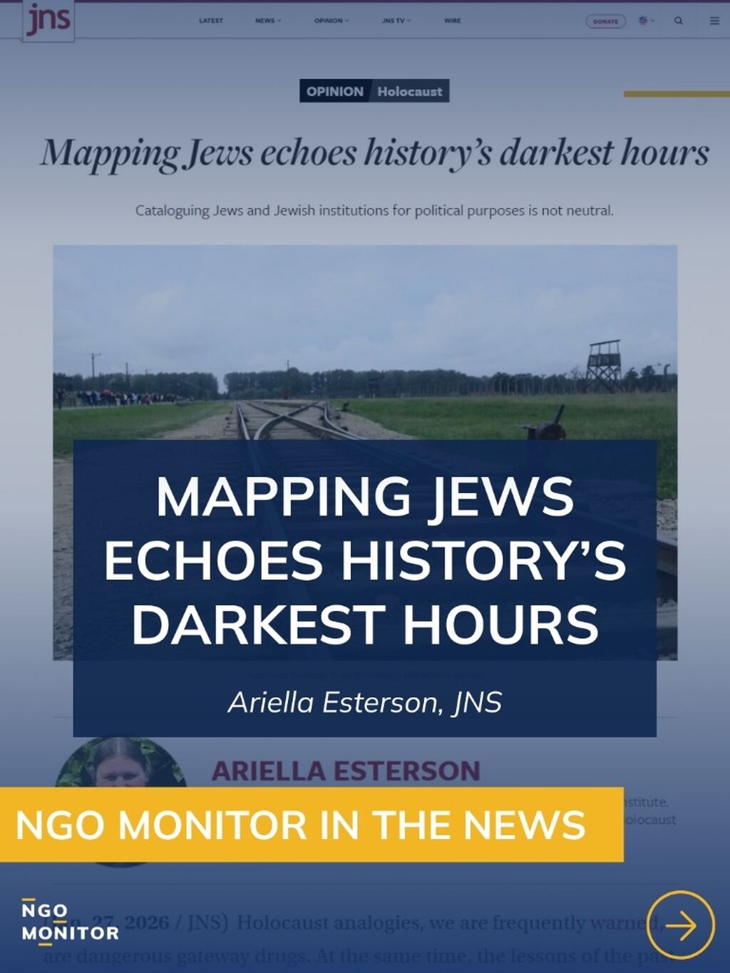 Mapping Jews echoes history&rsquo;s darkest hours