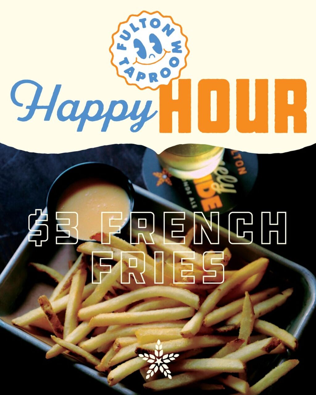New Taproom Happy Hour Menu