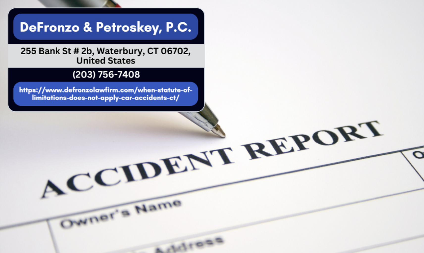 When Does the Two-Year Statute of Limitations NOT Apply to Connecticut Car Accident Cases Under  52-584?