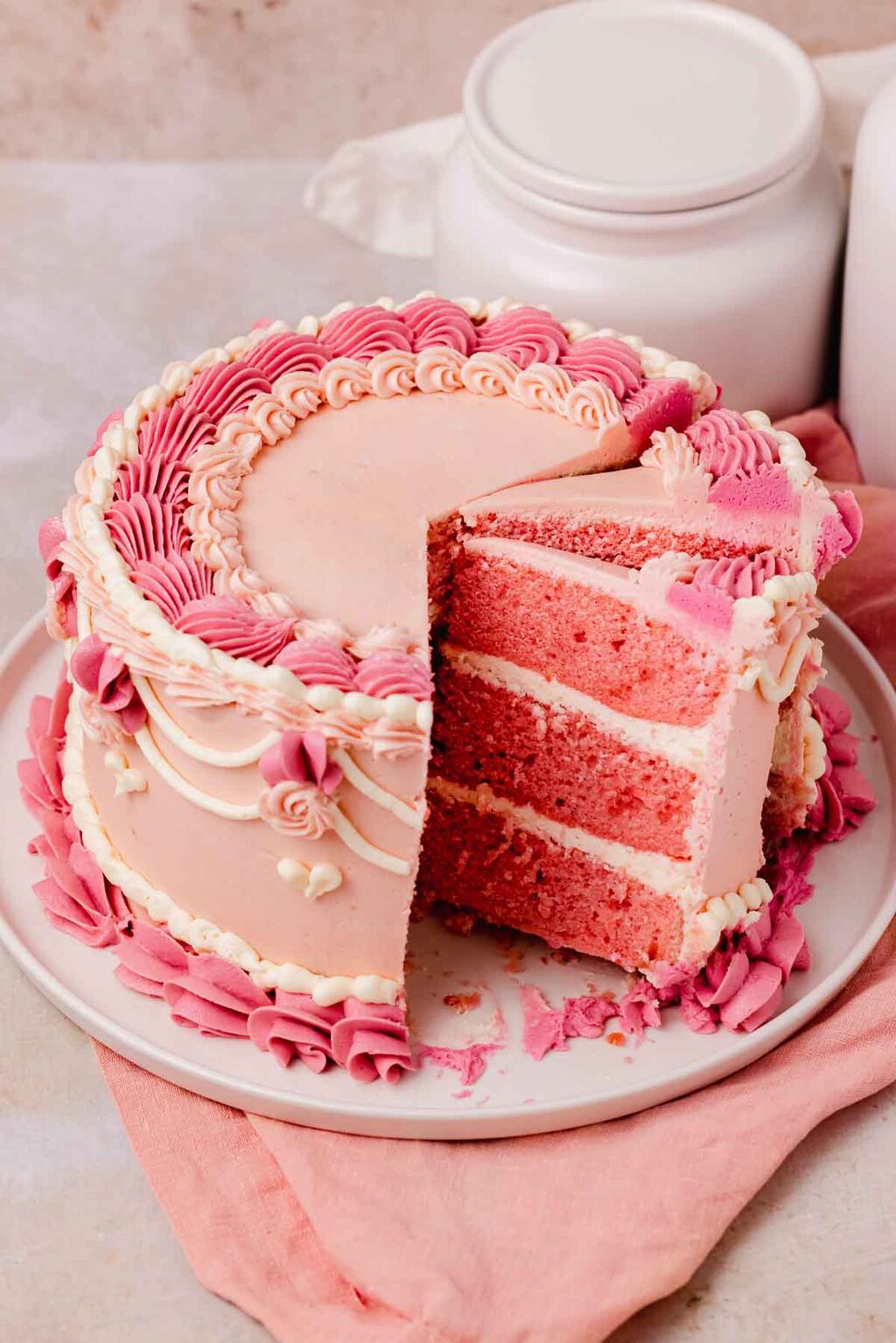 The Best Pink Velvet Cake