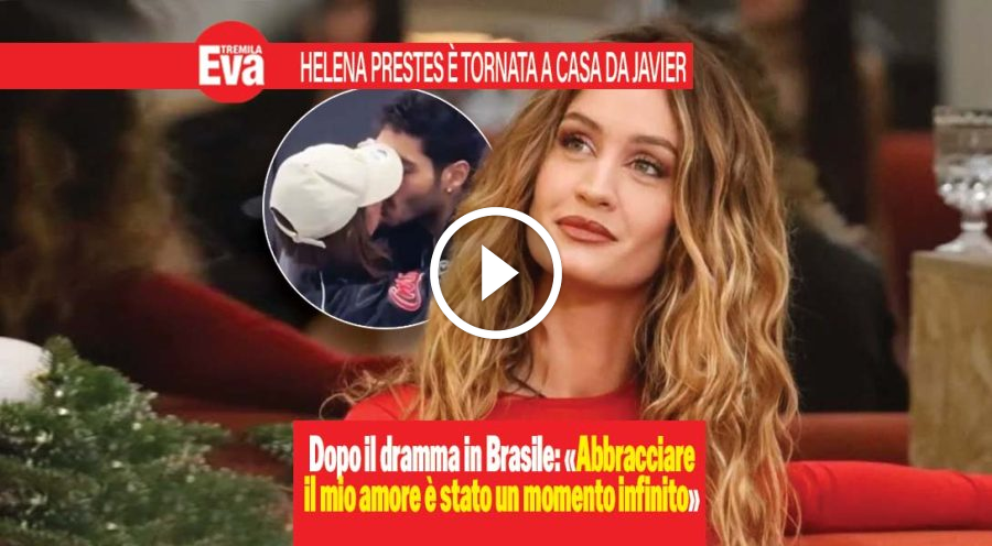 Helena Prestes torna a casa: &laquo;Con Javier abbraccio infinito&raquo;