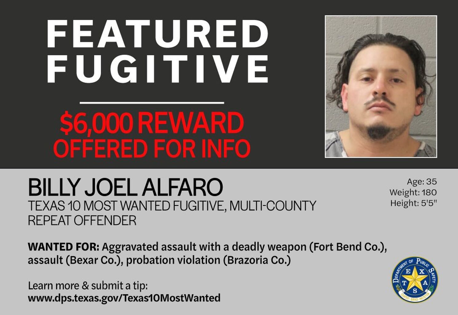 February Featured Fugitive