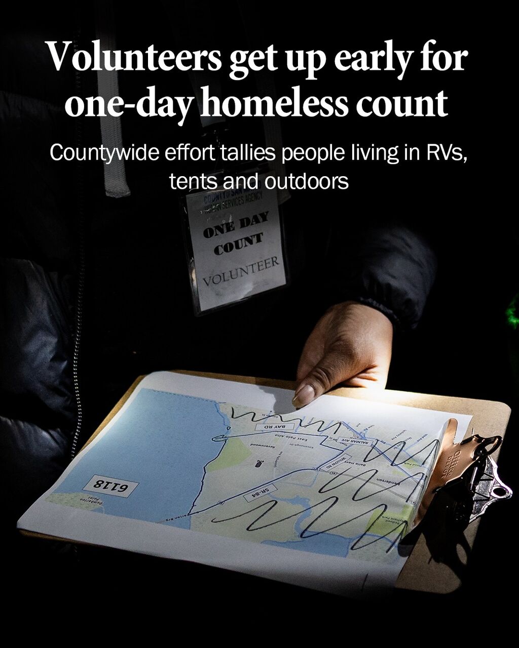 Volunteers get up early for one-day homeless count