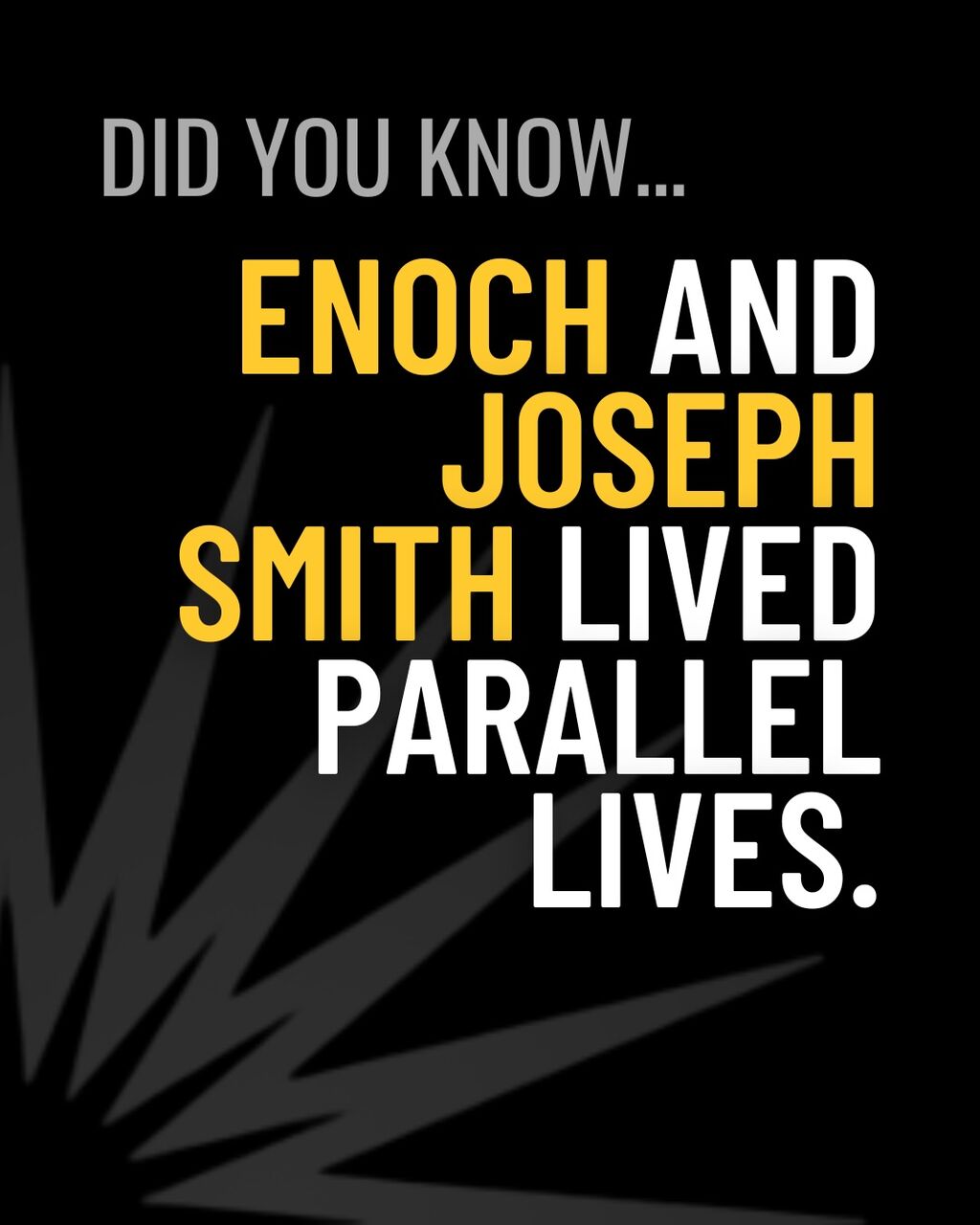 Joseph Smith and Enoch are similar
