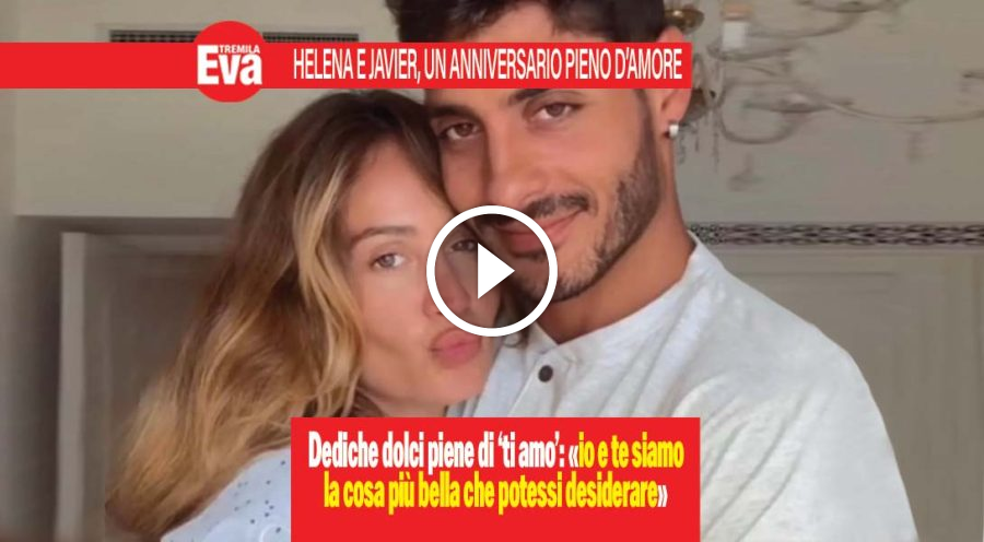 Helena Prestes e Javier Martinez, un dolcissimo anniversario