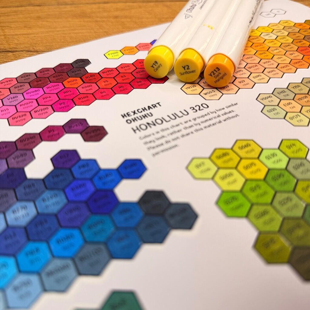 Ohuhu Honolulu 320 hexchart