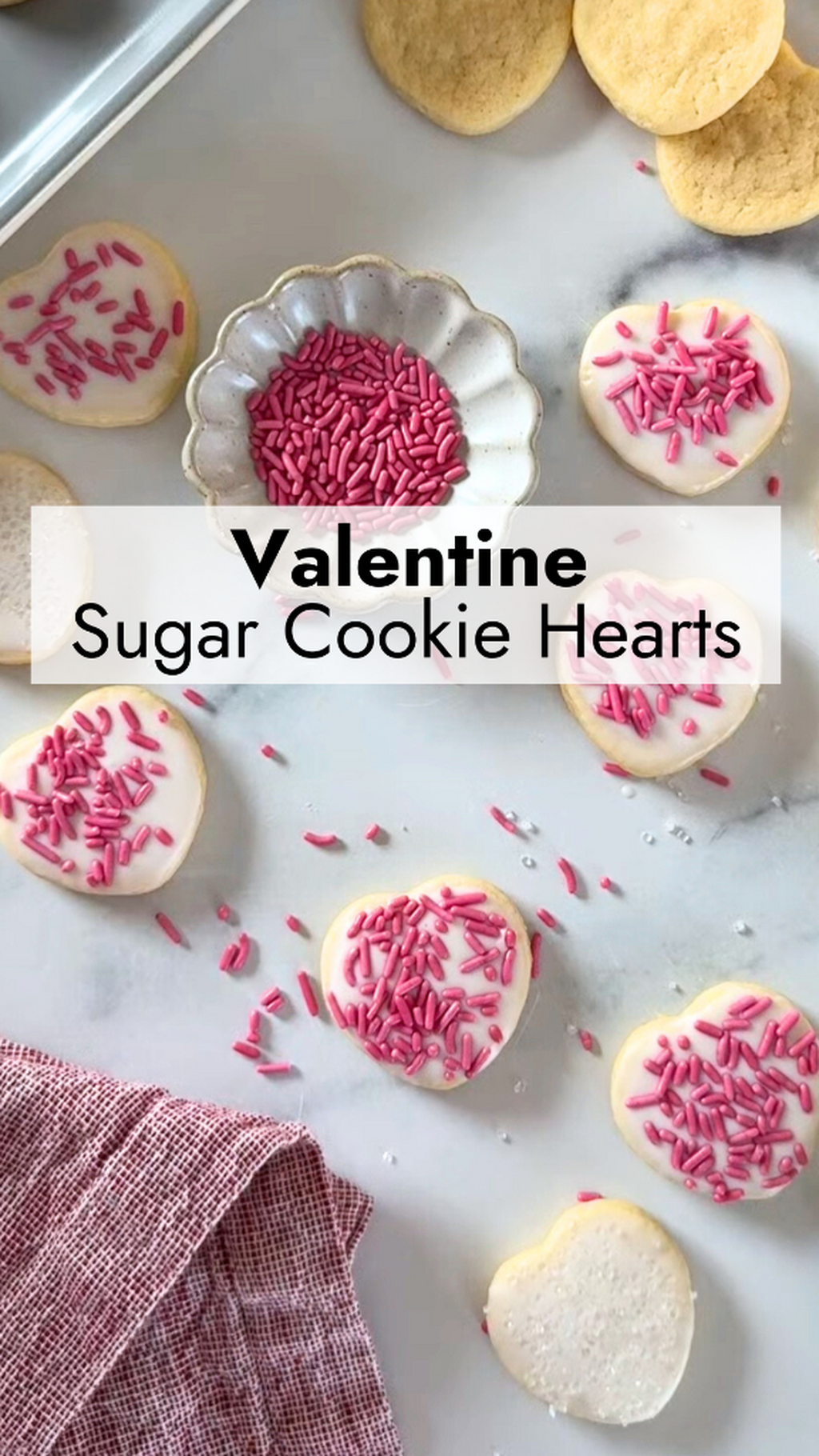 Valentine Sugar Cookie Hearts