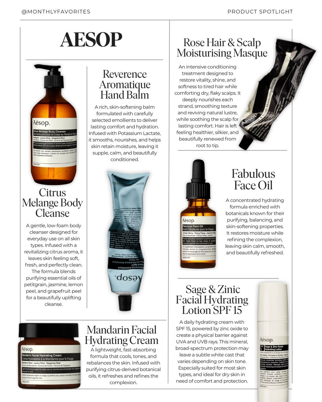 Aesop Favorites