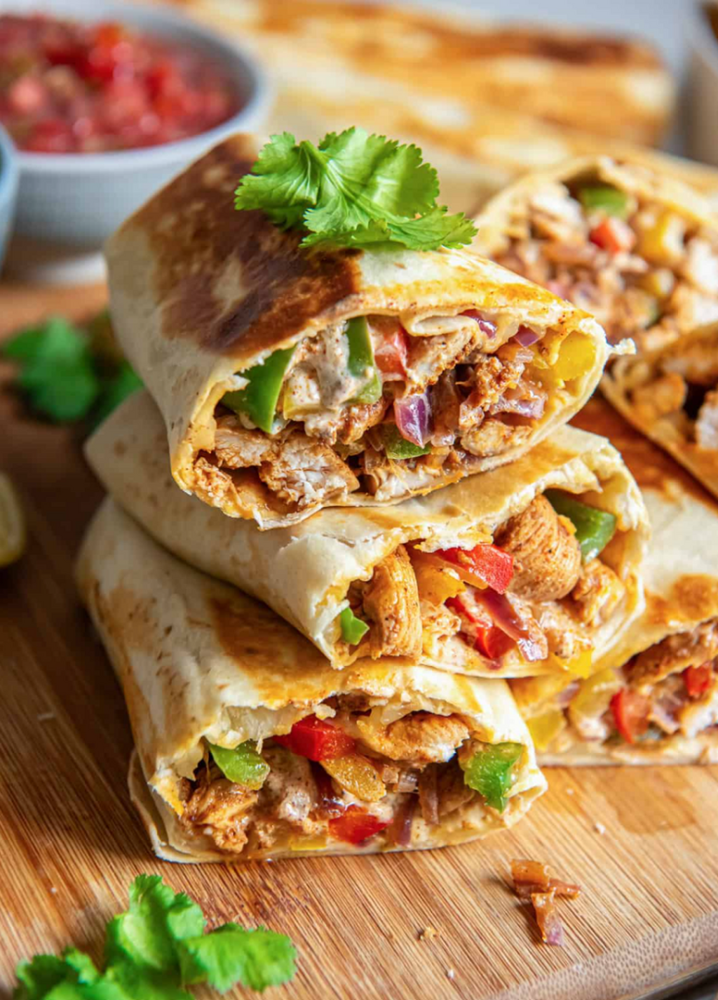 Crispy Chicken Fajita Wraps