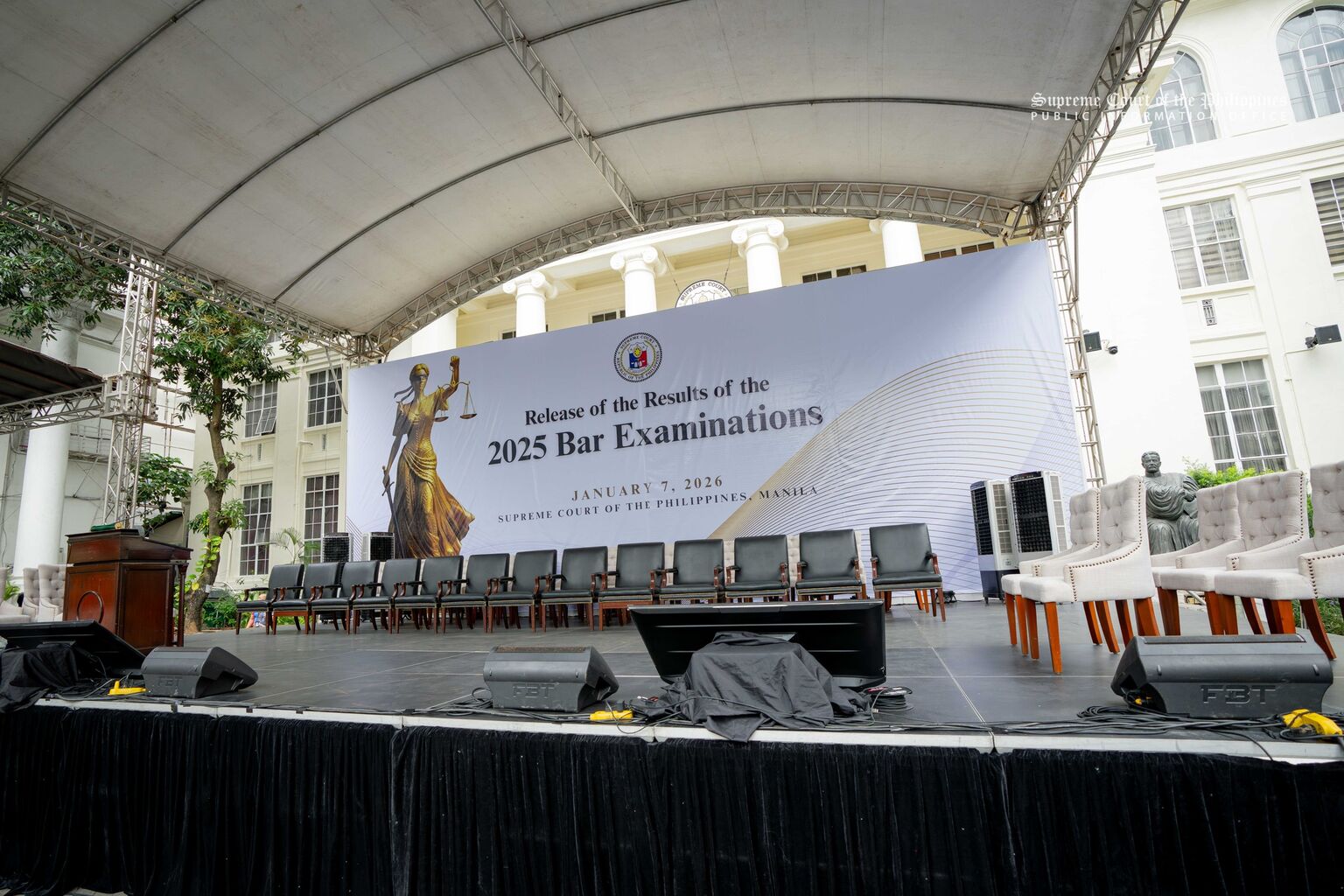 The stage is literally set for today's release of the #Bar2025 results. 