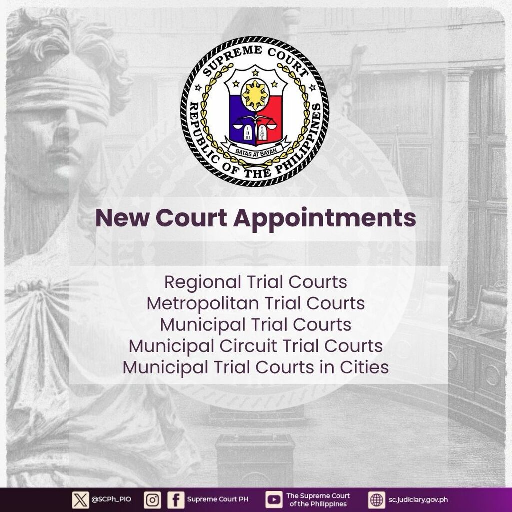 List of the newly-appointed judges