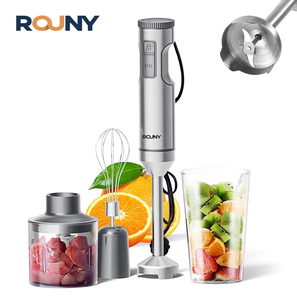 Hand blender and Juicer Stainless steel خلاط يدوي وعصارة من الفولاذ المقاوم للصدأ