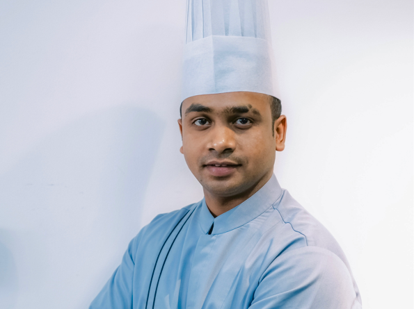 Chef Lahiru Priyaruwan at Salon du Chocolat et de la Patisserie in Dubai