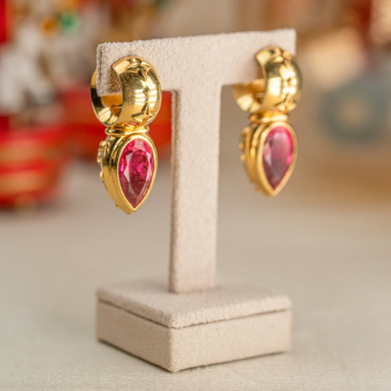 Otto Jakob Earrings in Gold with Tourmalines