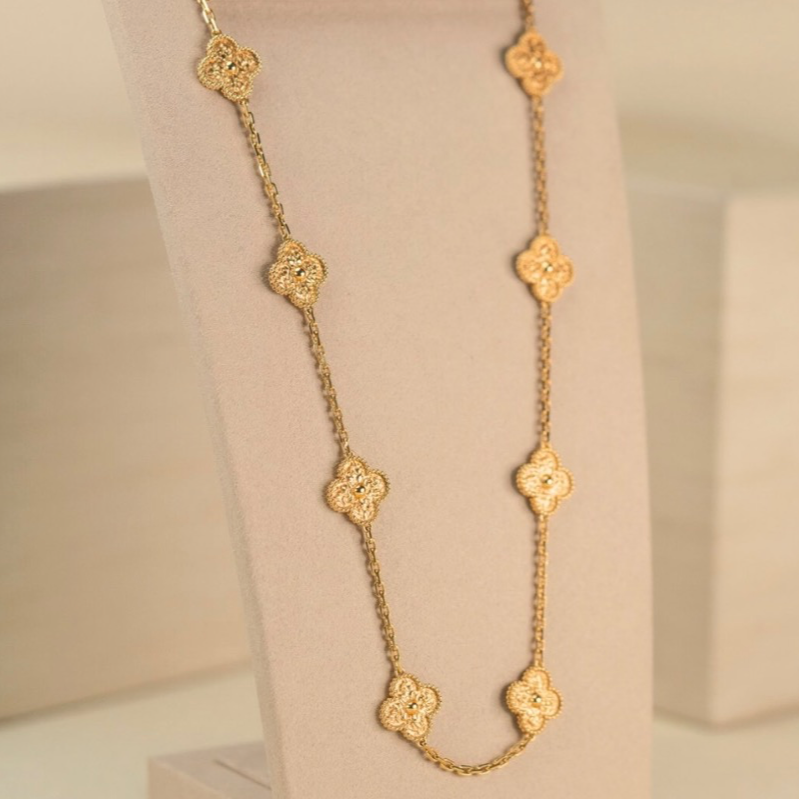 Van Cleef &amp; Arpels Alhambra Gold Necklace with 10 Motifs