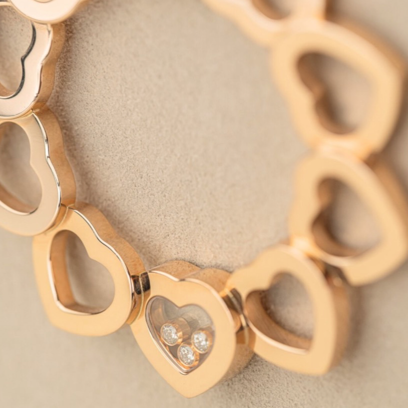 Chopard Happy Diamonds Pendant in Rose Gold with Moving Diamonds